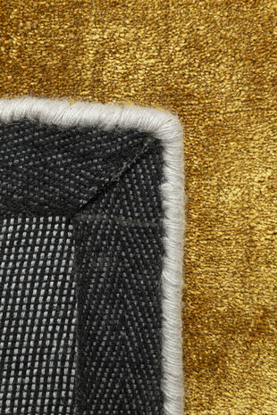 Effen vloerkleed Glow Ligne Pure kleur goud