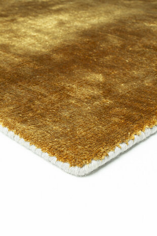 Effen vloerkleed Glow Ligne Pure kleur goud