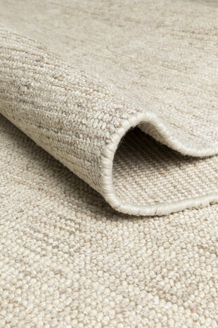 Zuiver wol vloerkleed Oat Ligne Pure kleur zand