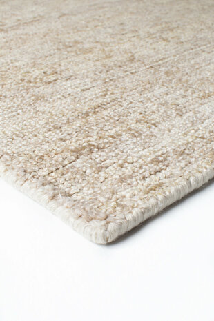 Zuiver wol vloerkleed Oat Ligne Pure kleur zand