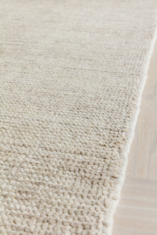 Zuiver wol vloerkleed Oat Ligne Pure kleur zand