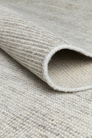 Zuiver wol vloerkleed Oat Ligne Pure kleur grijs