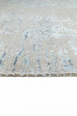 Wol viscose vloerkleed Reflect Ligne Pure kleur blauw