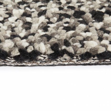 Wollen vloerkleed of karpet Helsinki kleur wit zwart