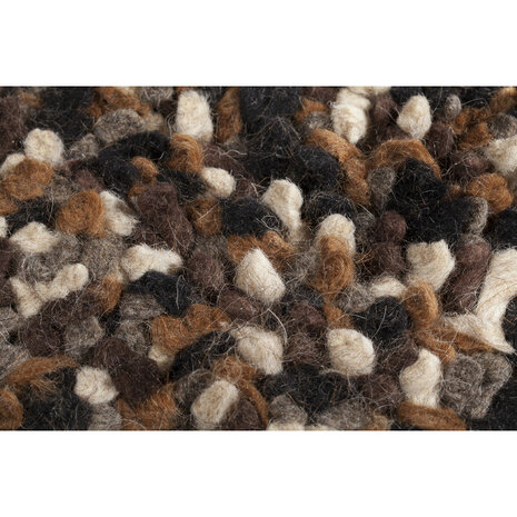 Wollen vloerkleed of karpet Helsinki kleur grijs zwart