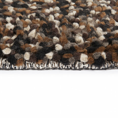 Wollen vloerkleed of karpet Helsinki kleur grijs zwart