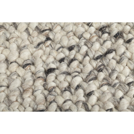 Wollen vloerkleed of karpet Lisbon kleur zilver ivoor
