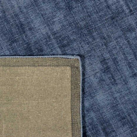 Viscose look vloerkleed DAYTONA kleur blauw