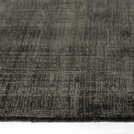 Viscose look vloerkleed DAYTONA kleur donker grijs