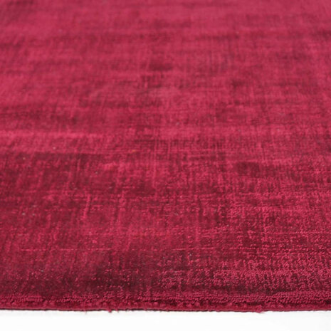 Viscose look vloerkleed DAYTONA kleur rood