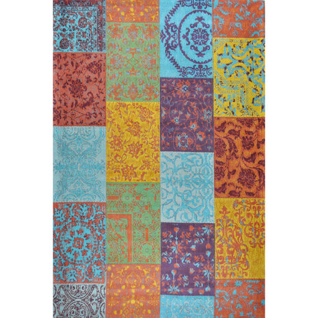Katoenen Patchwork vloerkleed DALYAN kleur multi