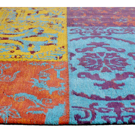 Katoenen Patchwork vloerkleed DALYAN kleur multi
