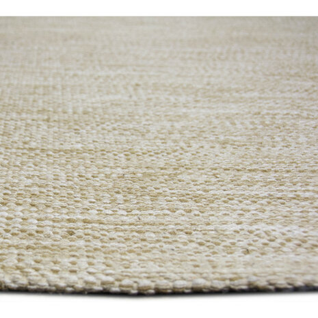 Katoenen uni vloerkleed LIMA kleur beige