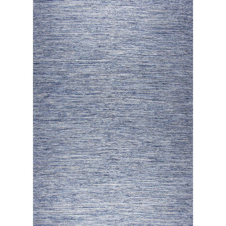 Katoenen uni vloerkleed LIMA kleur blauw