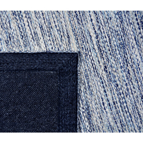 Katoenen uni vloerkleed LIMA kleur blauw