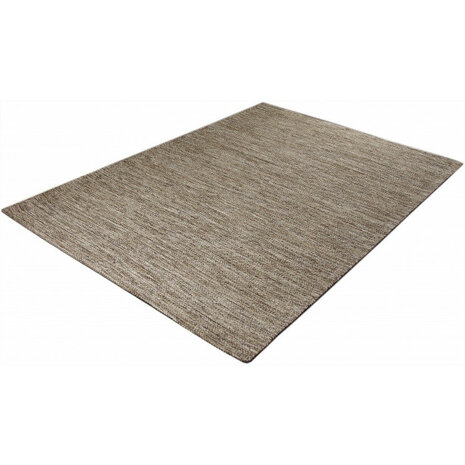 Katoenen uni vloerkleed LIMA kleur bruin