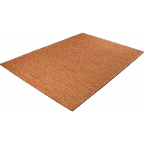 Katoenen uni vloerkleed LIMA kleur oranje