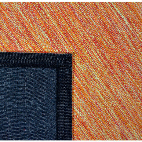 Katoenen uni vloerkleed LIMA kleur oranje