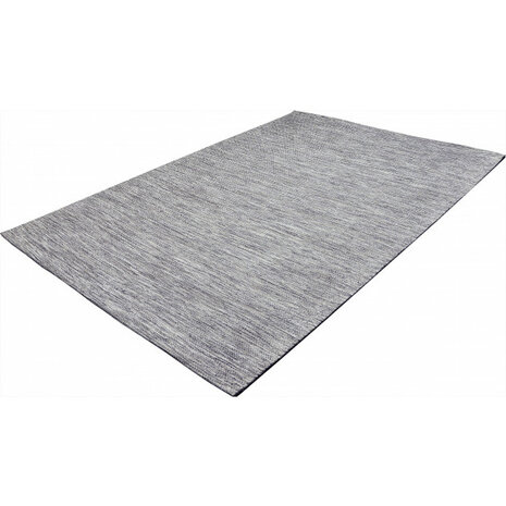 Katoenen uni vloerkleed LIMA kleur grijs