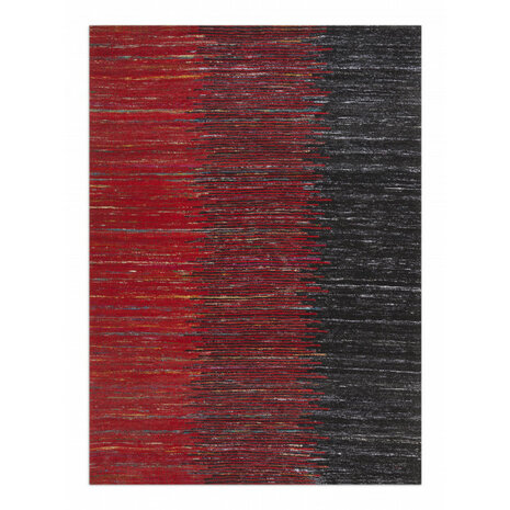 Silk vloerkleed MILAN kleur zwart rood