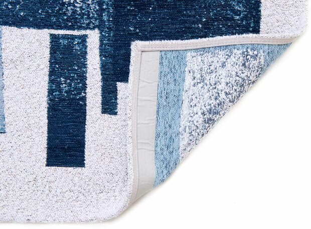 Louis De Poortere vloerkleed, Craft Ice Blue 9355, Lucia design
