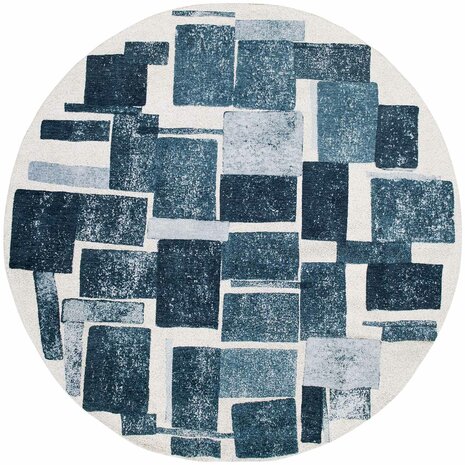 Louis De Poortere vloerkleed, Craft Ice Blue 9355, Lucia design
