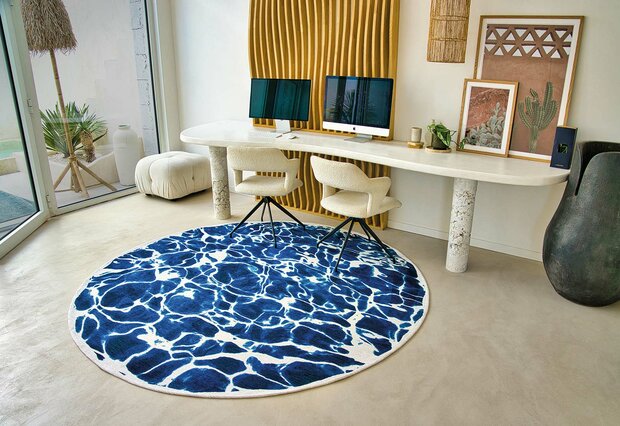 Louis De Poortere vloerkleed, Meditation Surf 9351, Swim design