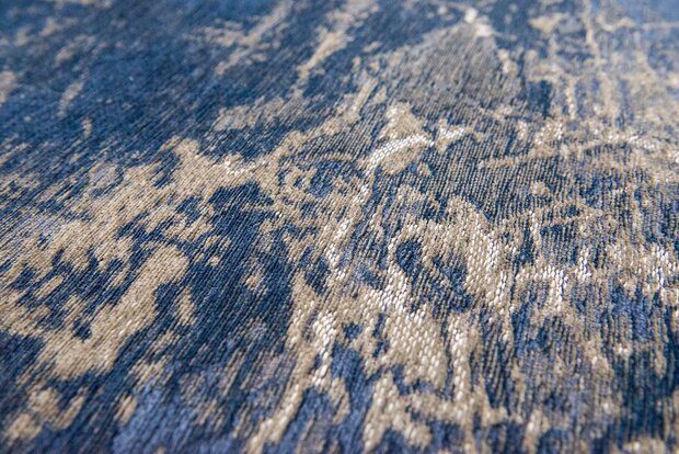 Louis De Poortere vloerkleed, Mad Men Abyss Blue 8629, Cracks design
