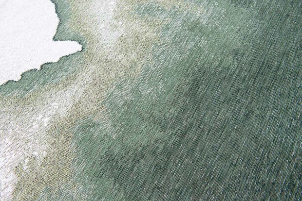Louis De Poortere vloerkleed, Meditation Palm Green 9331, Lagoon design