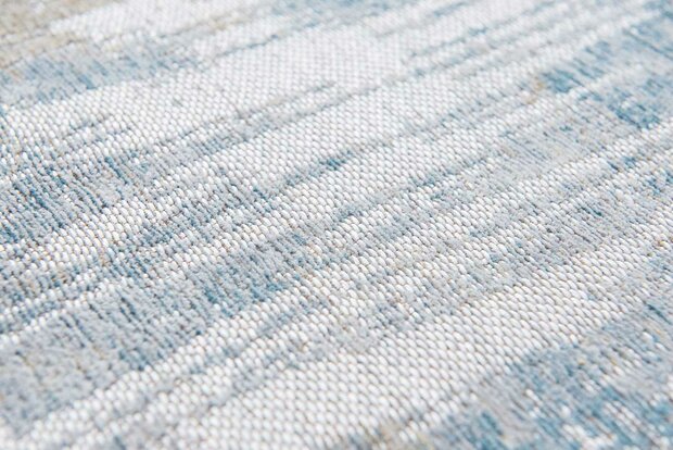 Louis De Poortere vloerkleed, Atlantic Long Island Blue 8718, Streaks design
