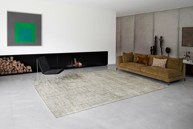 Louis De Poortere vloerkleed, Structures Dry Beige 9197, Baobab design