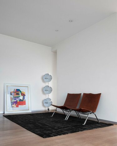 Louis De Poortere vloerkleed, Structures Black Water 9200, Baobab design