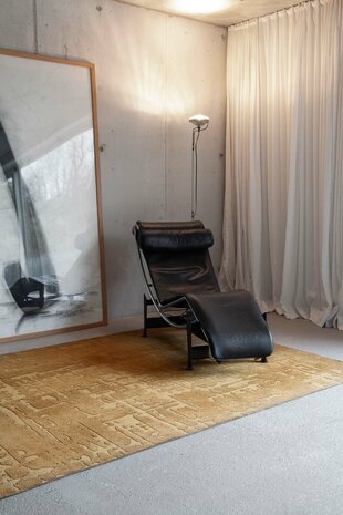Louis De Poortere vloerkleed, Structures Madagascar Gold 9201, Baobab design
