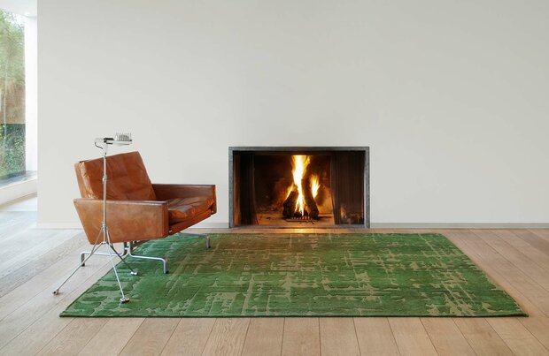 Louis De Poortere vloerkleed, Structures Perrier’s Green 9202, Baobab design
