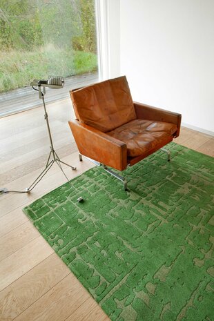 Louis De Poortere vloerkleed, Structures Perrier’s Green 9202, Baobab design