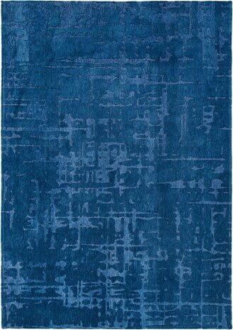 Louis De Poortere vloerkleed, Structures Suarez Blue 9250, Baobab design