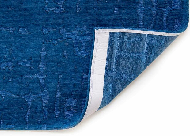 Louis De Poortere vloerkleed, Structures Suarez Blue 9250, Baobab design