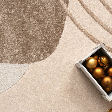 Modern karpet of vloerkleed BRUSSEL 216 kleur beige
