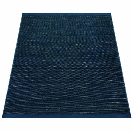 Wollen karpet of vloerkleed FRANSICO 300 kleur blauw