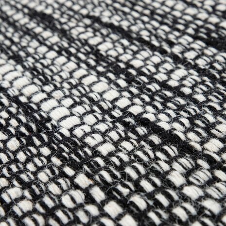Wollen karpet of vloerkleed FRANSICO 300 kleur zwart wit