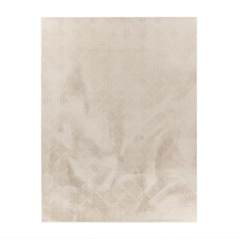 Effen beige karpet of vloerkleed SKY 523  