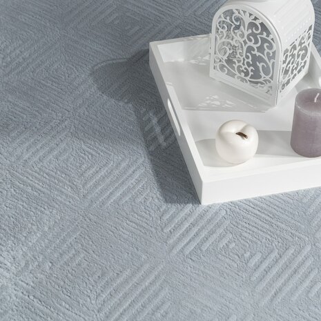 Effen grijs karpet of vloerkleed SKY 523  