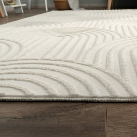 Effen creme karpet of vloerkleed SKY 524