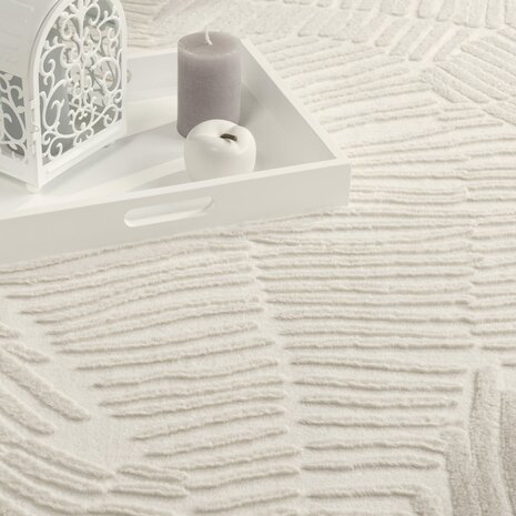 Effen creme karpet of vloerkleed SKY 525
