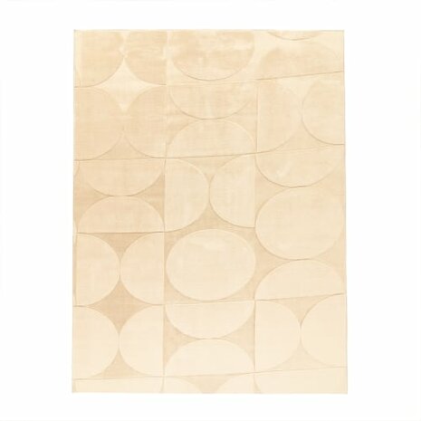 Effen beige karpet of vloerkleed SKY 526