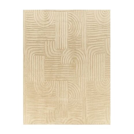 Effen beige karpet of vloerkleed SKY 527