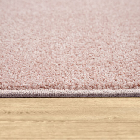 Kortpolig effen vloerkleed PORTUGAL 890 kleur rose