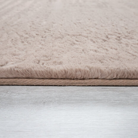 Hoogpolig effen soft vloerkleed SOFTY 780 kleur beige