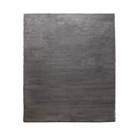 Hoogpolig effen soft vloerkleed SOFTY 780 kleur charcoal