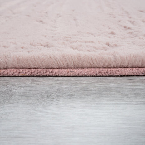 Hoogpolig effen soft vloerkleed SOFTY 780 kleur pink